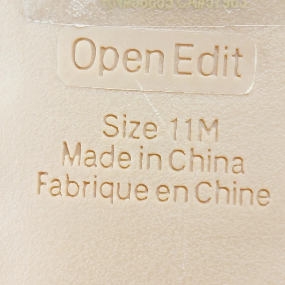 New Open Edit Remmy Twisted Strap Beige Square Toe Heeled Sandals W303 - Picture 11 of 16